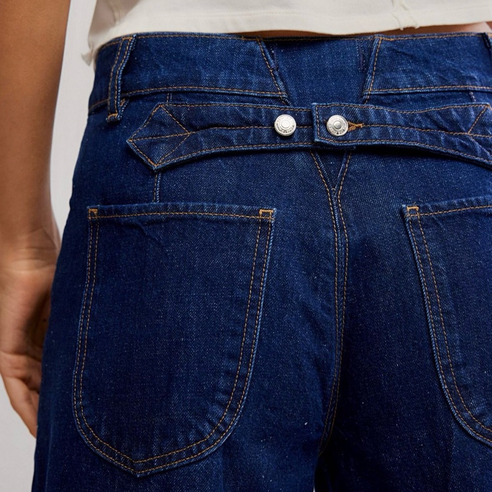 NWT Free People x We The Free Alia Cuffed High-Waist Wide-Leg Jean - Picture 7 of 11